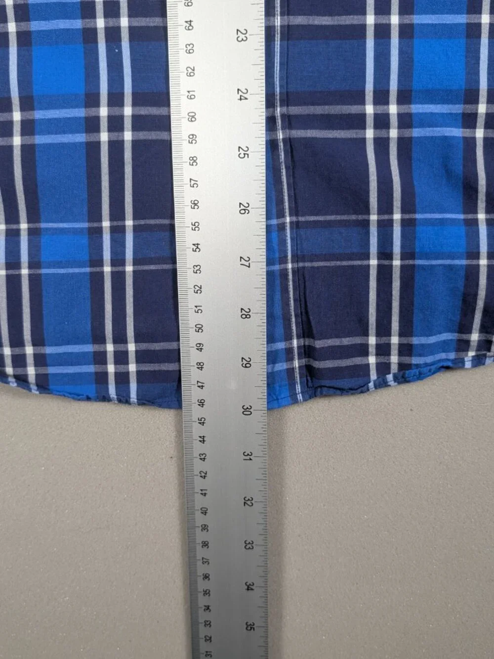 Mens J. Crew Long Sleeve Button Down Blue Plaid Shirt Large